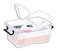 Boîte de rangement Smart Box Strata avec couvercle clipsé, dimentions intérieur 22,1 x 31,5 x 15,6 cm transparent 12L G