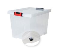 Boîte de rangement solide à roulettes Clipstock 75 litres