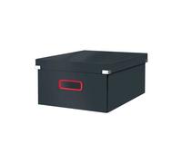 Boîte de rangement solide en Carton Click & Store Cosy L - Gris