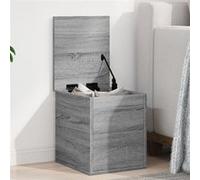 vidaXL Boîte de rangement sonoma gris 30x35x35 cm bois d'ingénierie, boîte à couvertures, coffre de rangement, boîte de 840672