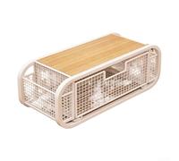 Boîte de rangement style tiroir de cuisine organisateur de comptoir de | Boîte à goûter de table avec rangement de bureau transparent et étagère en bois de fer pour table à manger bien rangée