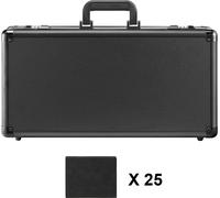 Boîte de rangement SucceBuy pour cartes évaluées, 5 compartiments, étui pour cartes de sport avec serrure à combinaison et séparateurs en mousse, pour 162 cartes évaluées PSA, 115 cartes BGS, 130 cart
