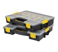 Boîte de rangement - TOOLCRAFT - 370×286×140 mm - 15 compartiments réglables - Poignée intégrée - Polypropylène