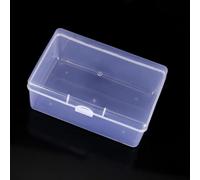 Boîte de Rangement Transparente 17x11cm pour Puffs | Dimensions 17.3x10.8x7.3cm, design rectangulaire, visibilité totale, pour idéal pour puffs cosmétiques
