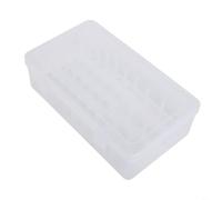 Boîte de rangement transparente à 42 emplacements pour bobines de fil à coudre et broderie, double verrouillage pour fournitures artisanales, boîte de rangement pour fil à tricoter