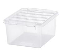 Boîte de rangement transparente avec couvercle 2 litres - Clips Blancs