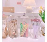 Boîte De Rangement Transparente De Bureau En Acrylique, Boîte De Rangement Créative De Grande Capacité, Seau Organisateur De Brosses De Maquillage Avec Couvercle, Boîte À Crayons Pour Filles