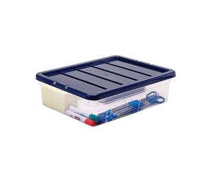 Boîte de rangement transparente empilable plate 12 litres