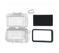 Boîte de rangement transparente étanche avec intérieur en mousse absorbant les chocs pour outils d'aventure en plein air et appareils électroniques Étui transparent Taille M (Transparent-M)