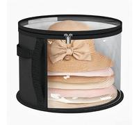 Boîte de rangement transparente surdimensionnée pour chapeaux à large bord, organisateur de rangement avec H, andles, étui de voyage pour chapeau de soleil en paille, grande housse de transport