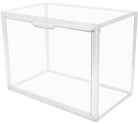 Boîte de rangement transparente Unyqoos® pour sacs à main et accessoires, en PET/acrylique, avec porte magnétique, empilable, dimensions : 36 x 22 x 27 cm – pour sacs jusqu'à 33,5 x 18,3 x 25,4 cm