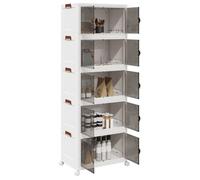 vidaXL Boîte de rangement avec roulettes Empilable 5 étages 75L 64x40x179cm