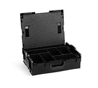 Boîte de rangement vide L-BOXX 136 noire avec 6 compartiments - Organisateur d'outils modulable