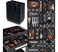 Boîte de rangement vide - Organiseur d'outils - 45 compartiments - 23,5 x 15,5 x 4,5 cm - Pour atelier et garage