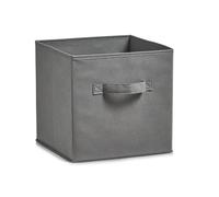 Boîte de rangement - ZELLER - 26 x 26 x 26 cm - Tissu - Gris - Non personnalisable