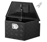 Boîte de remorque - Boîte à outils/boîte de camion en aluminium - Dimensions 66 x 33 x 30,5 cm - Capacité de charge 50 kg - Avec serrure et clés - Pour remorques, plateaux de pick-up, camping-cars, SU