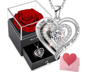 Boîte de roses éternelles pour femmes, Cadeau romantique pour la Saint-Valentin, la Fête des mères, l'anniversaire