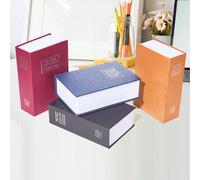 Boîte de sécurité cachée en forme de livre créative, disponible en noir, rouge et bleu, de petite taille, pouvant être utilisée à la fois comme tirelire et boîte de rangement. Apparence de livre réali