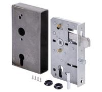 Boîte de serrure Alberts avec serrure galvanisée Acier Dimension de broche 60 mm 173 x 95 x 40 mm