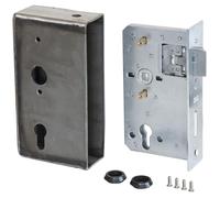Boîte de serrure Alberts avec serrure galvanisée Acier Dimension de broche 65 mm 190 x 100 x 60 mm
