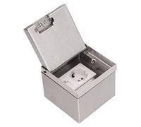 Boîte de sol ajustable, AC250V 4000W 16A Boîte électrique de sol avec couvercle, Couvercles de prise de sol Boîte d'accès au sol, Kit de boîte de sol encastrée avec prise