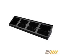 Boîte de sortie de table inclinée pour panneau de type 86, noir, 4 chiffres | Position du panneau inclinée pour une vision plus claire, entrées de câble circulaires, boîtier en métal pour surfaces de