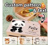 Boîte de souvenir personnalisée, boîte de rangement en bois personnalisée, boîte à souvenirs personnalisée, motifs d'animaux mignons, boîte décorative personnalisable, boîte en bois, boîte de souvenir