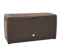 Boîte de stockage de jardin Marron 119x48x60 cm Polypropylène