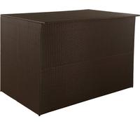 Boîte de stockage de jardin marron 150x100x100cm Résine tressée
