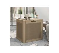 Boîte de stockage de jardin marron clair 55,5x43x53 cm PP