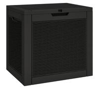 Boîte de stockage de jardin noir 55,5x43x53 cm polypropylène