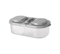 Boîte De Stockage Des Aliments À Double Grille, Conteneur Scellé Réservoir De Céréales, Boîte De Stockage Des Bonbons Et Des Épices, Étui Avec Couvercle, Organisateur De Maquillage