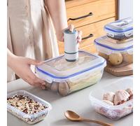 Boîte de stockage des aliments sous vide, conteneur de stockage des aliments, organisateur de réfrigérateur, boîte de scellage sûre au micro-ondes, distributeur de nourriture 1/3 pièces 3PCS