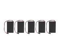 Boîte de Support de Pile AAA avec Interrupteur ONOFF 3 x Stockage de Pile AAA pour Jouets électroniques appareils ménagers Plastique Noir 5 pièces (Tête Dupont)