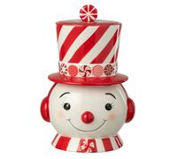 Boîte Déco Noël Bonhomme de Neige 30cm Rouge