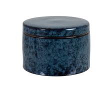 Boîte décorative en porcelaine bleue H10 15x10x15cm Bleu