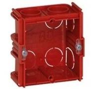 Boite d'encastrement BATIBOX maçonnerie simple poste profondeur 60 mm rouge G
