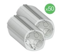 Boîte d'encastrement cloison sèche 1 poste diamètre 67 profondeur 40 Schneider, lot de 50