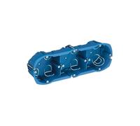 Boîte d'encastrement - SCHNEIDER ELECTRIC - MULTIFIX PLUS - 3 postes - Couleur bleue - Fixation par vis