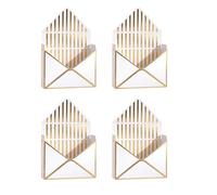 Boîte d'enveloppe pour bouquet - 20 x 6,7 x 29,5 cm - Coffret cadeau en papier | 4 pièces pliable pour fleuriste avec finition en feuille d'or | Support d'arrangement floral pour la Saint-Valentin