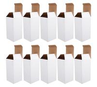Boîte d'Expédition en Carton Ondulé 20x10x10cm 10 Pcs Blanche | Conception Multi-Grilles, Séparateur Inclus, Pliage sans Outil, pour Verres et Bougies