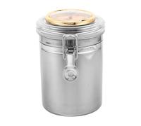 Boîte D'humidité pour Cigares avec Hygromètre, Acier Inoxydable Argenté | Tube de Conservation Scellé, Contrôle Précis du Taux D’humidité, Format Portable pour Bureau et Extérieur
