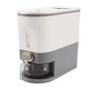 Boîte Distributrice de Riz de Grande capacité avec Tasse à Mesurer, Récipient de Stockage des Aliments Hermétique pour L'organisation de la Cuisine (Gris S 5L)