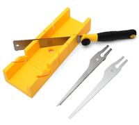 Boîte d'onglet avec jeu de scies japonaises, pour des coupes d'onglet précises sur le bois et les plastiques