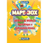 Boîte éducationnelle (en anglais) avec cartes Afrique & monde + globe gonflable | MapStudio