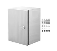 Boîte électrique en acier inoxydable 304, boîtier électrique avec plaque de montage, charnières de verrouillage, étanche IP66(40x30x25 cm)