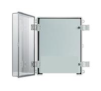 Boîte électrique étanche IP65 ABS, boîte de Distribution d'énergie en plastique Transparent ignifuge, Double porte avec charnière à boucle(AHTZ 500 600 220mm)