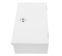 Boîte Électrique Étanche Verrouillable 2 Postes en Fer pour Interrupteurs | Boîtier Rectangulaire 2,8 Pouces de Profondeur, Blanc, Anti Poussière et Résistant aux Chocs, pour Porche et Balcon