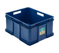 Boîte empilable Euro Bruno Eco bleue boîte empilable 54L transport conteneur ...