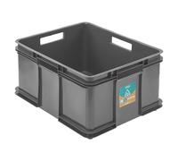 keeeper Caisse empilable Bruno Eco – 54 L, Procyclen, avec poignées – Gris